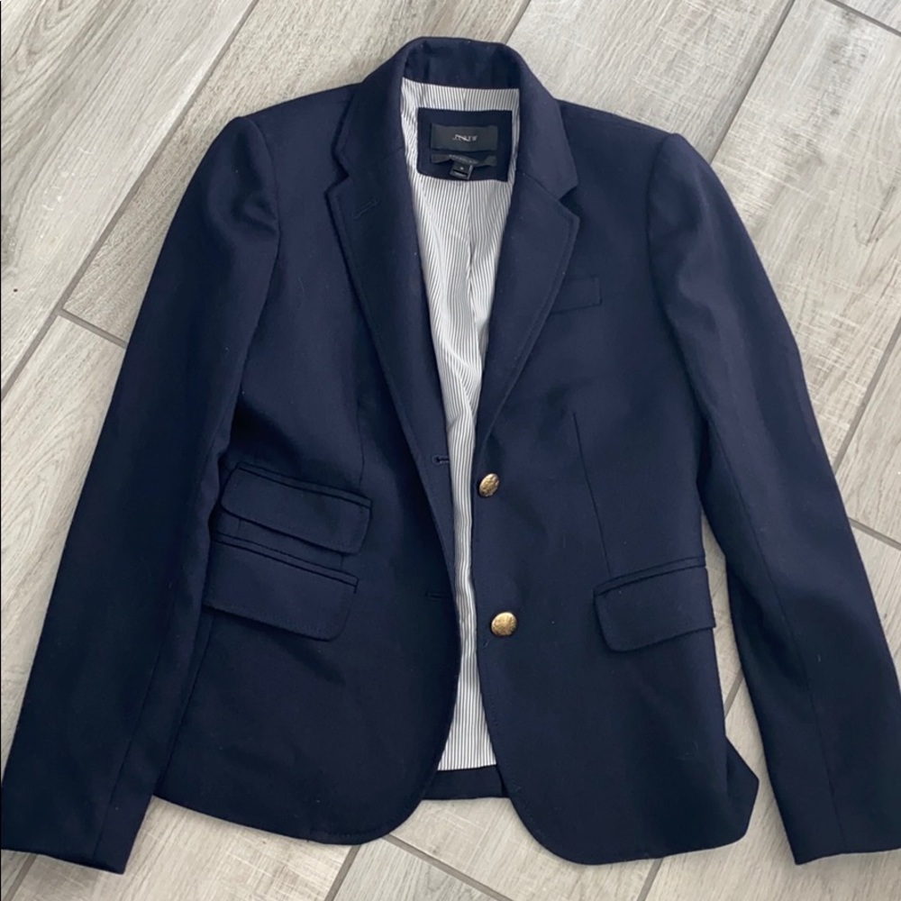 Size 0 J. Crew Schoolboy women’s blazer navy
